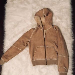 UGG Genuine Leather Bomber Coat